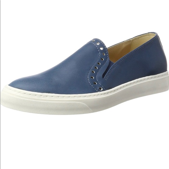 🇮🇹 Peperosa Women 102 Derbys Flats Blue natural leather loafers Made in Italy - Picture 6 of 10